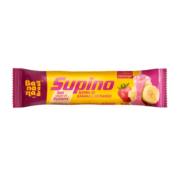 Barra de Frutas Banana e Morango Sem Açúcar Banana Brasil - 24g
