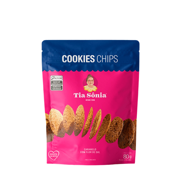Cookies Chips Caramelo com Flor de Sal Tia Sônia - 80g