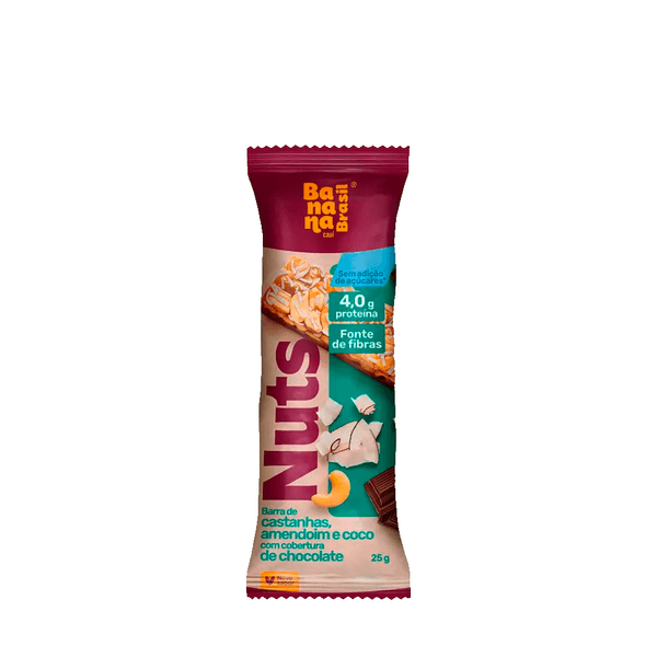 Barra Nuts Coco e Chocolate Banana Brasil - 25g