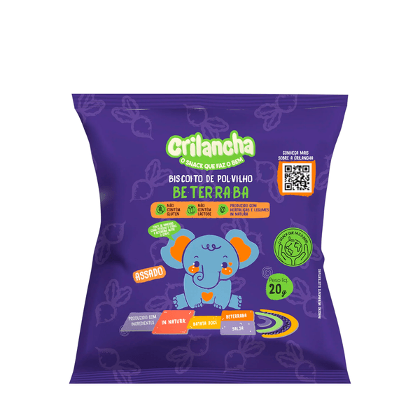 Biscoito de Polvilho Beterraba Crilancha – 20g