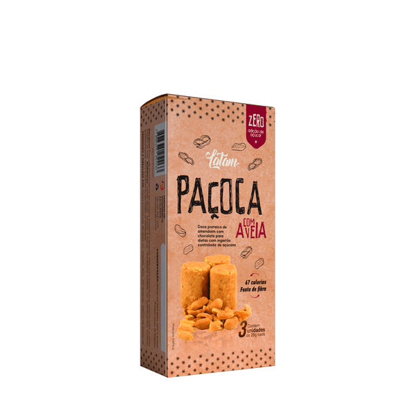 Paçoca Sem Açúcar com Aveia Latam.Fit – 60g
