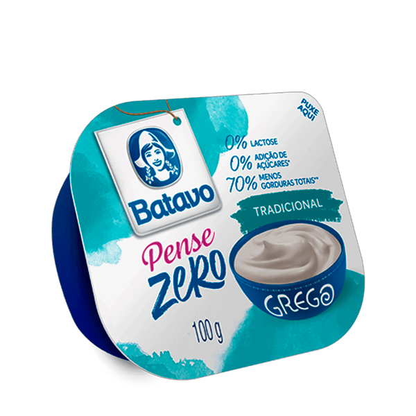 Iogurte Grego Tradicional Pense Zero Batavo – 100g