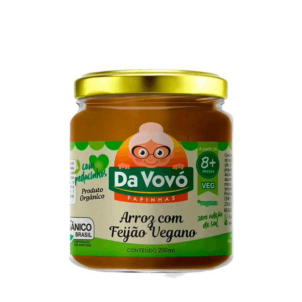 Papinha Orgânica Arroz e Feijão da Vovó - 200g