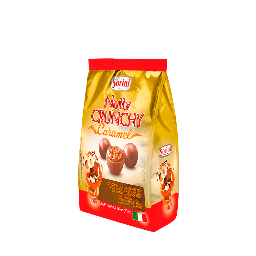 Bombom Caramelo crocante com nozes Sorini - 200g