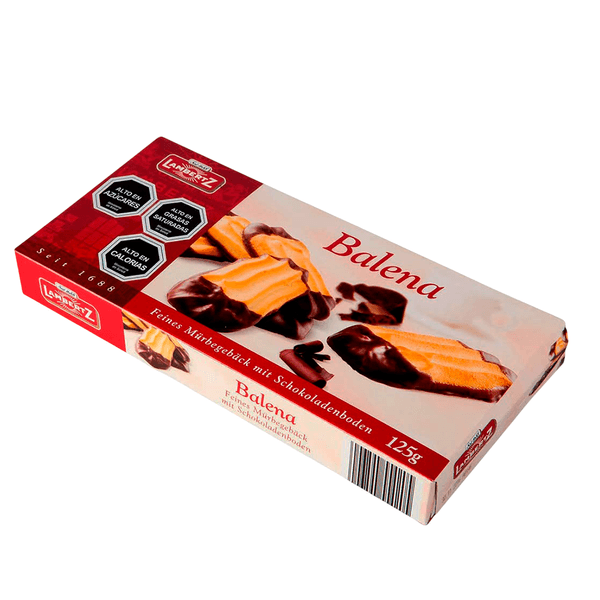 Biscoito Amanteigado com Base de Chocolate Puro Balena Lambertz - 125g