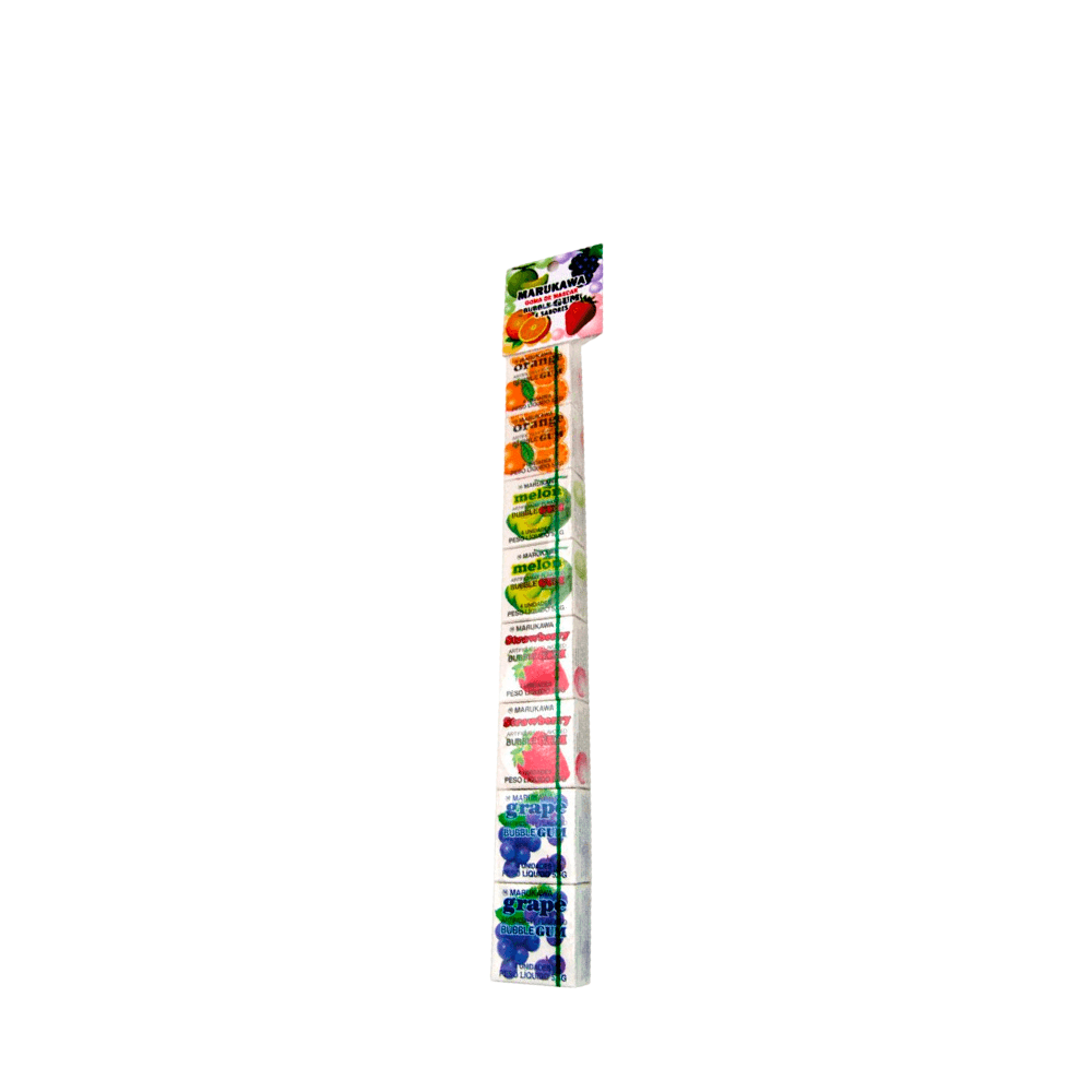 Chiclete Bubble Gum Sabores Marukawa – 8x5,4g