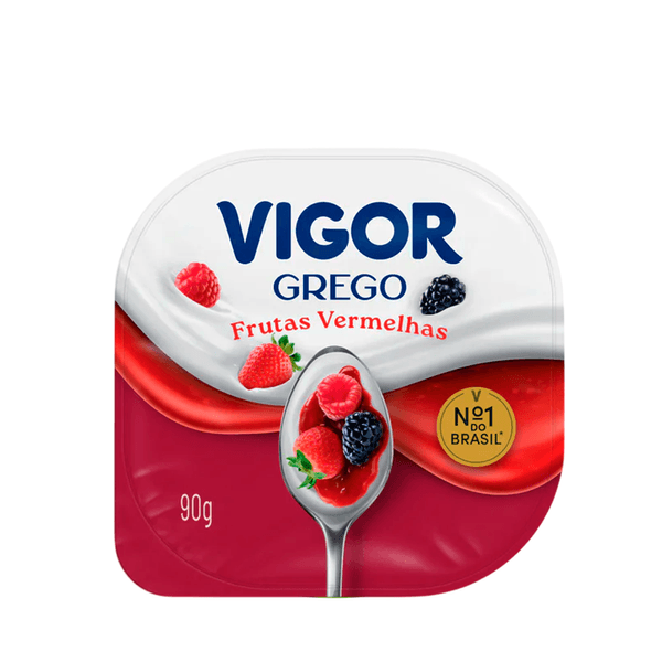 Iogurte Grego Frutas Vermelhas Vigor - 90g