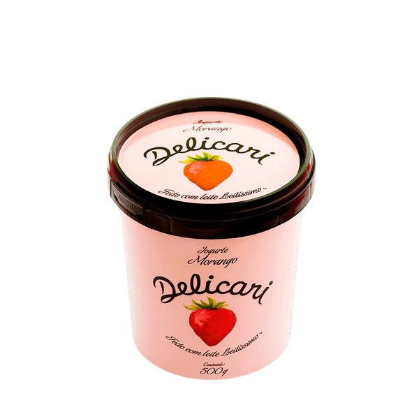 Iogurte Integral Morango Delicari - 500g