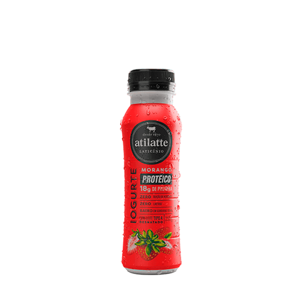 Iogurte Desnatado Proteico Morango Atilatte - 250g