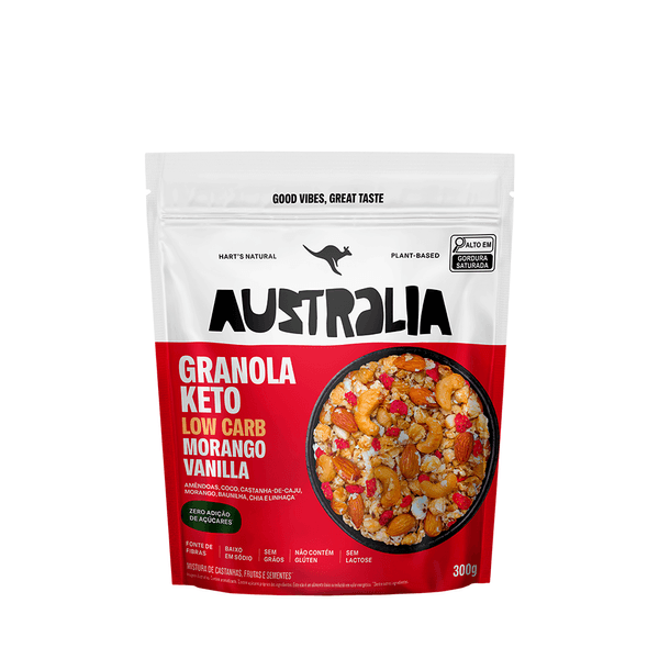 Granola Keto Morango & Vanilla Australia – 300g
