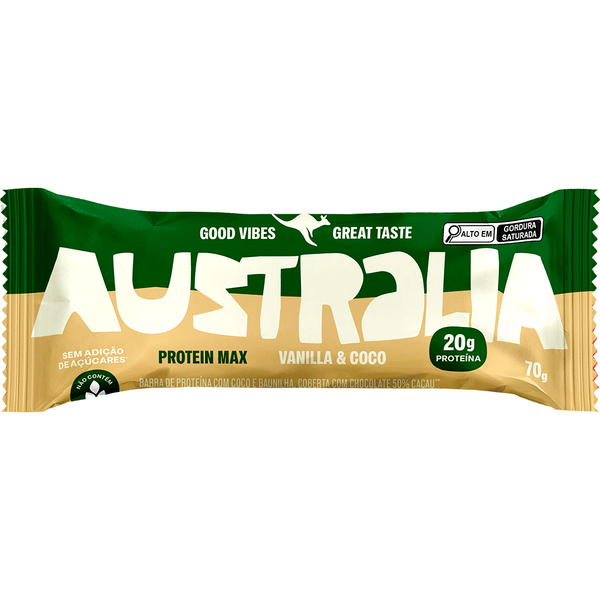 Barra Protein Max Vanilla com Coco Australia – 70g