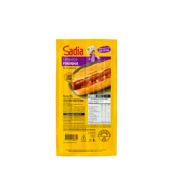 Linguiça Fininha Pimenta Calabresa Sadia - 215g