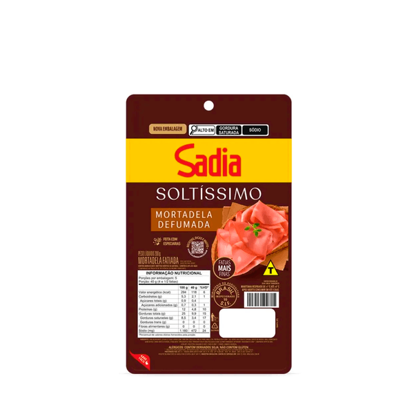 Mortadela Defumada Fatiada Sadia - 200g