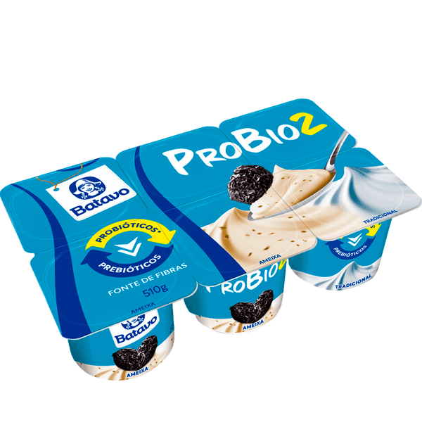 Iogurte ProBio2 Tradicional com Ameixa Batavo - 510g