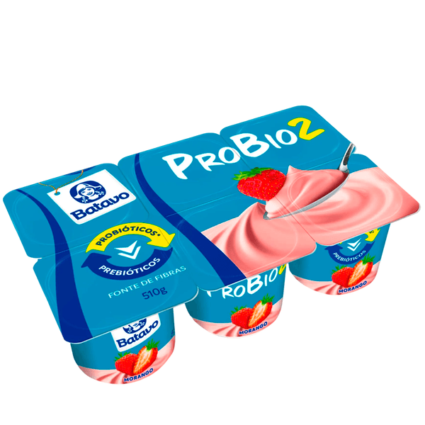 Iogurte ProBio2 Probiótico Morango Batavo - 510g