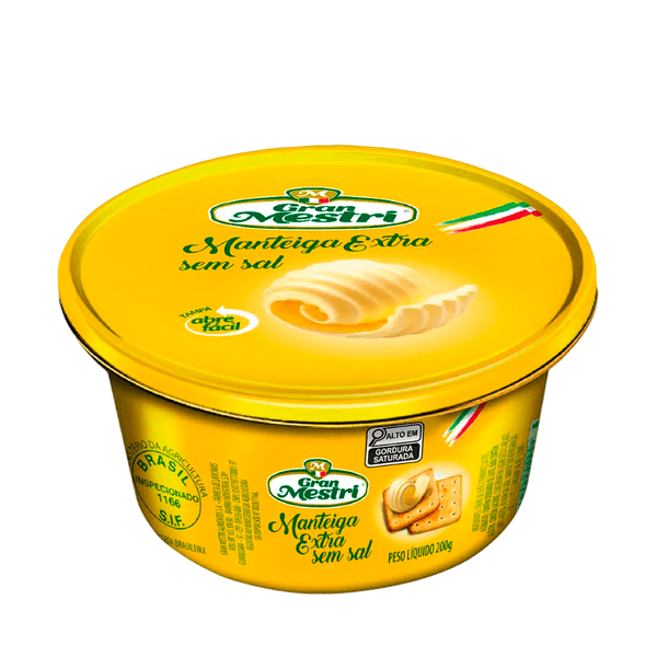Manteiga Extra Sem Sal Gran Mestri – 200g