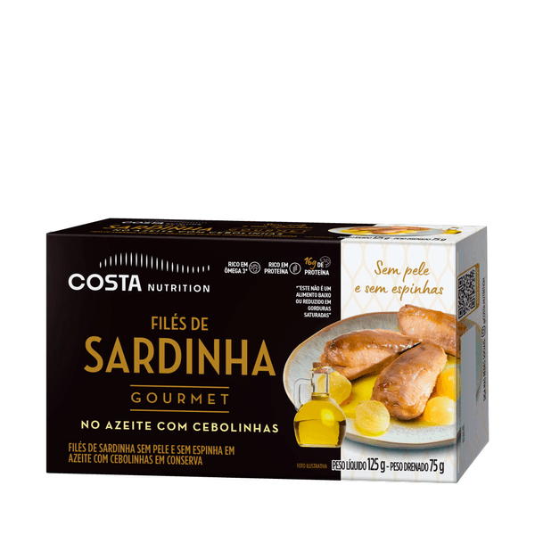 Sardinha Filé Azeite com Cebolinha Costa Nutrition - 125g
