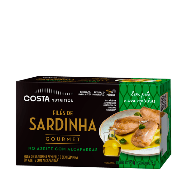Sardinha Filé Azeite com Alcaparras Costa Nutrition - 125g