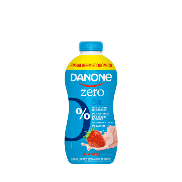 Iogurte Líquido Zero Morango Danone - 1200g