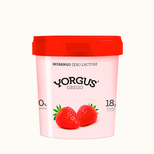 Iogurte Grego Sem Lactose Morango Yorgus 500g