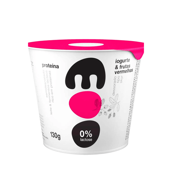 Iogurte Frutas Vermelhas Sem Lactose Moo - 130g