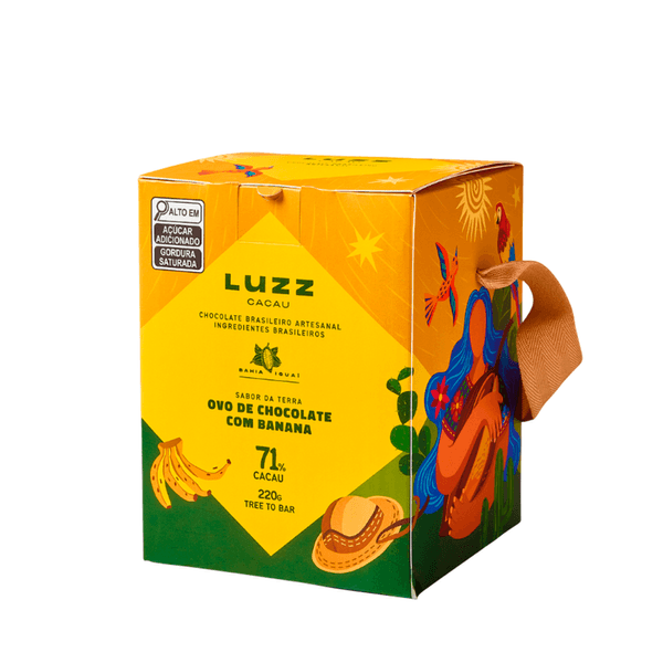 Ovo de Páscoa 71% com Banana Luzz Cacau – 220g