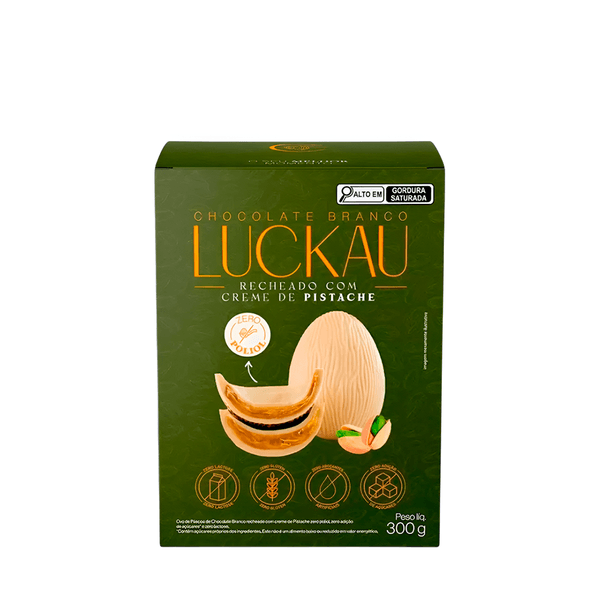 Ovo Chocolate Branco Pistache Luckau – 300g