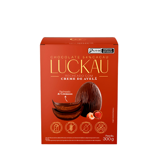 Ovo Chocolate 54% Avelã Luckau – 300g