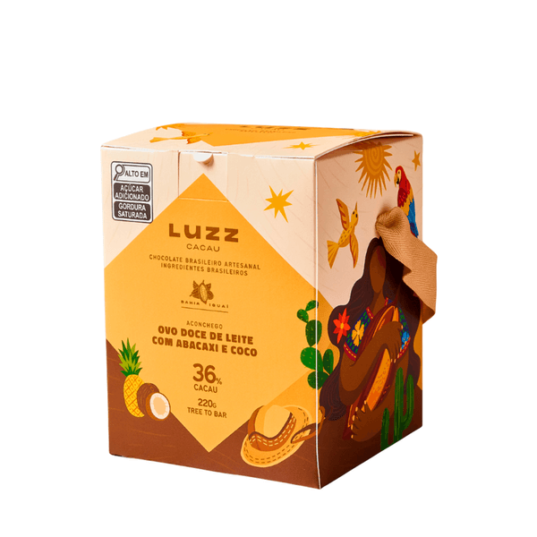 Ovo de Páscoa Doce de Leite Coco e Abacaxi Luzz Cacau – 220g