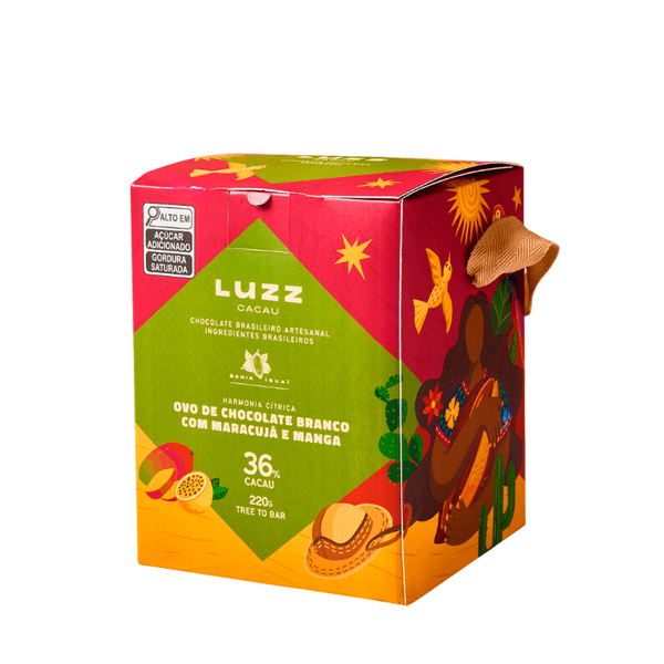 Ovo de Chocolate Branco Maracujá Manga Luzz Cacau – 220g