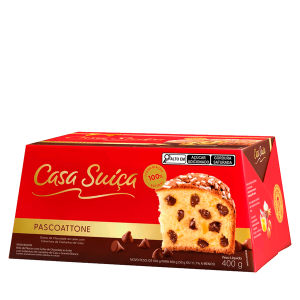 Pascoattone Gotas de Chocolate Casa Suíça – 400g