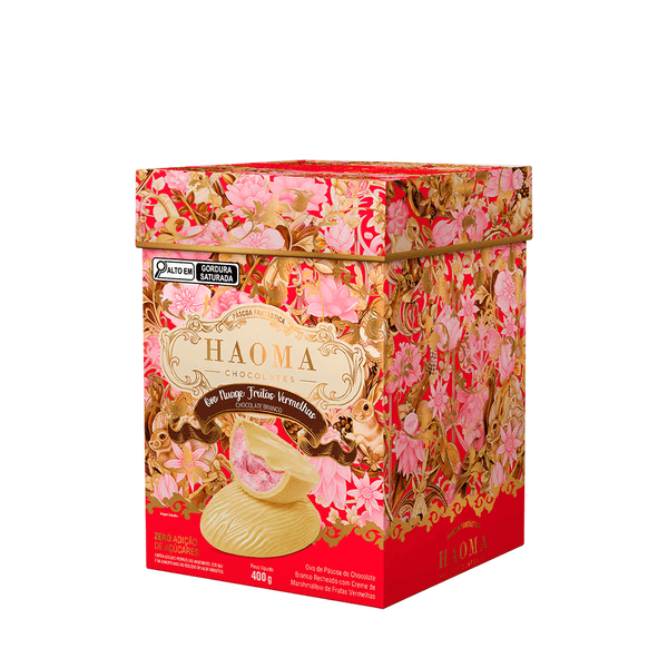 Ovo Chocolate Branco Frutas Vermelhas Haoma – 400g