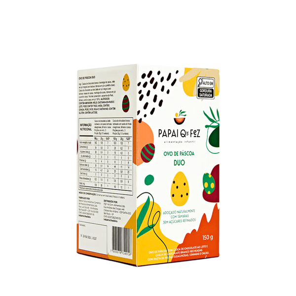 Ovo de Chocolate Sem Açúcar Papai Que Fez – 150g