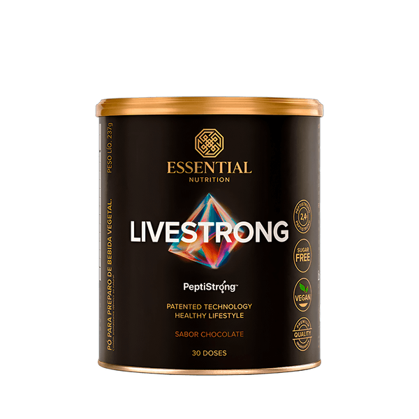 Mistura para Bebida Livestong Vegano Sabor Chocolate Essential Nutrition – 237g