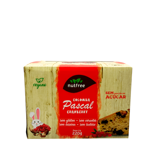 Colomba Vegana Sem Açúcar Nutfree - 220g