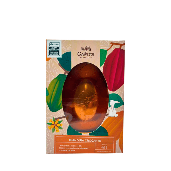 Ovo de Chocolate Gianduia Crocante Gallete Chocolates – 450g