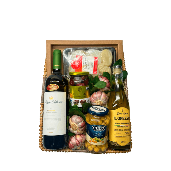 Presente de Páscoa Bacalhau Gadus Morhua com Vinho Branco e Azeite - 7 Itens