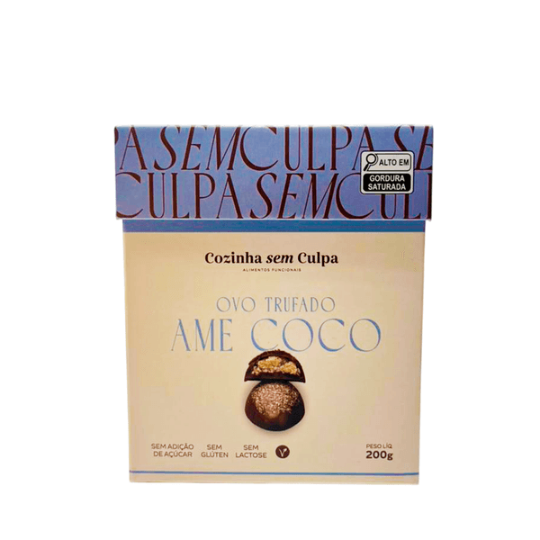 Ovo Chocolate Ame Coco Sem Açúcar Cozinha Sem Culpa - 200g