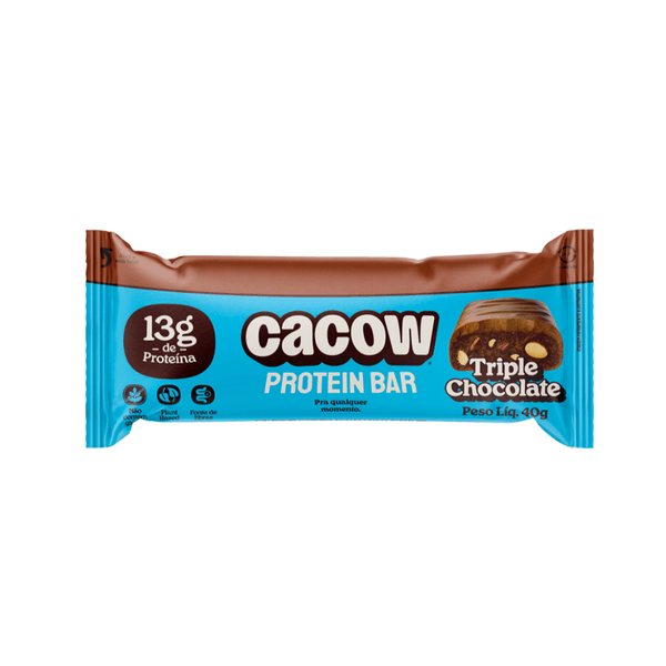 Barrinha Proteica Triple Chocolate Cacow – 40g