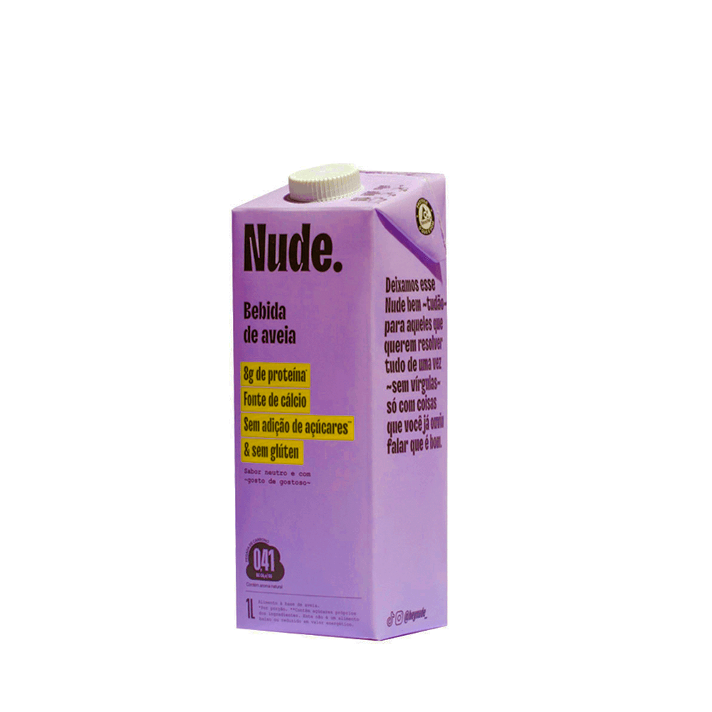 Bebida de Aveia Tudão Nude – 1L