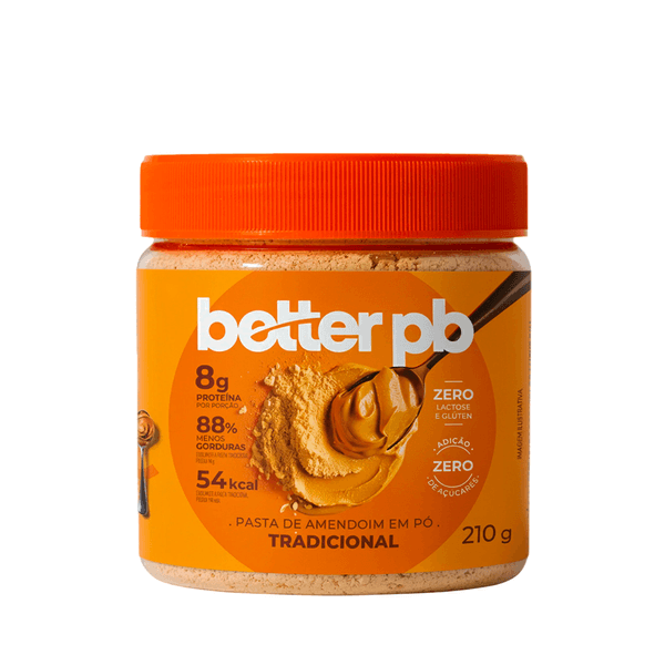 Pasta de Amendoim sem Açúcar em Pó Leite Better PB - 210g