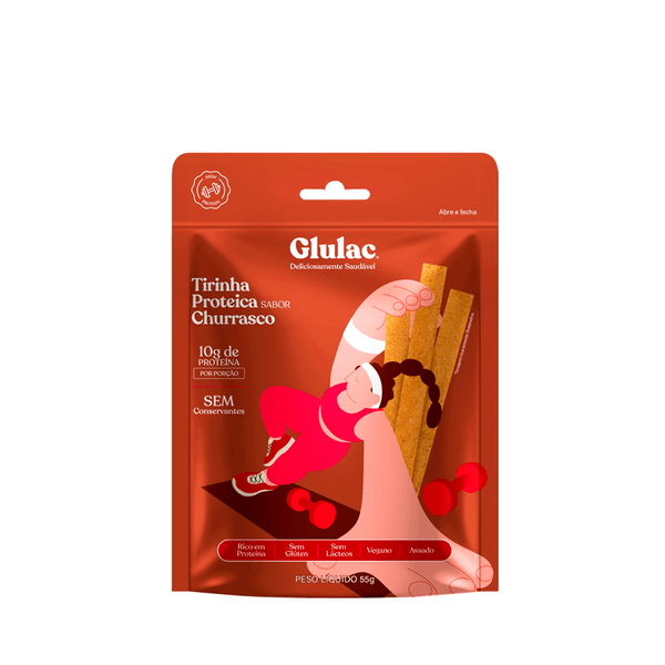 Tirinha Proteica Sabor Churrasco Glulac - 55g