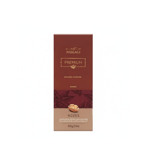 Chocolate ao Leite 45% Cacau Com Nozes Nugali 100g