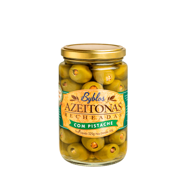 Azeitonas Verdes Recheadas com Pistache Byblos – 325g