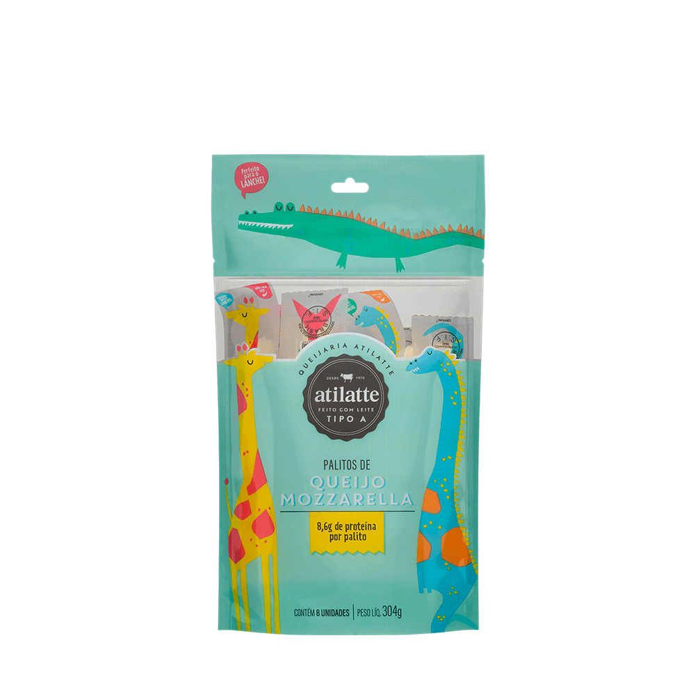 Queijo Mussarela Palito Kids Atilatte - 304g