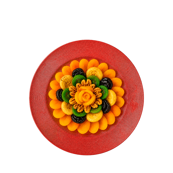 Presente de Dia das Mães Seleção de Frutas Secas e Sousplat – 6 Itens