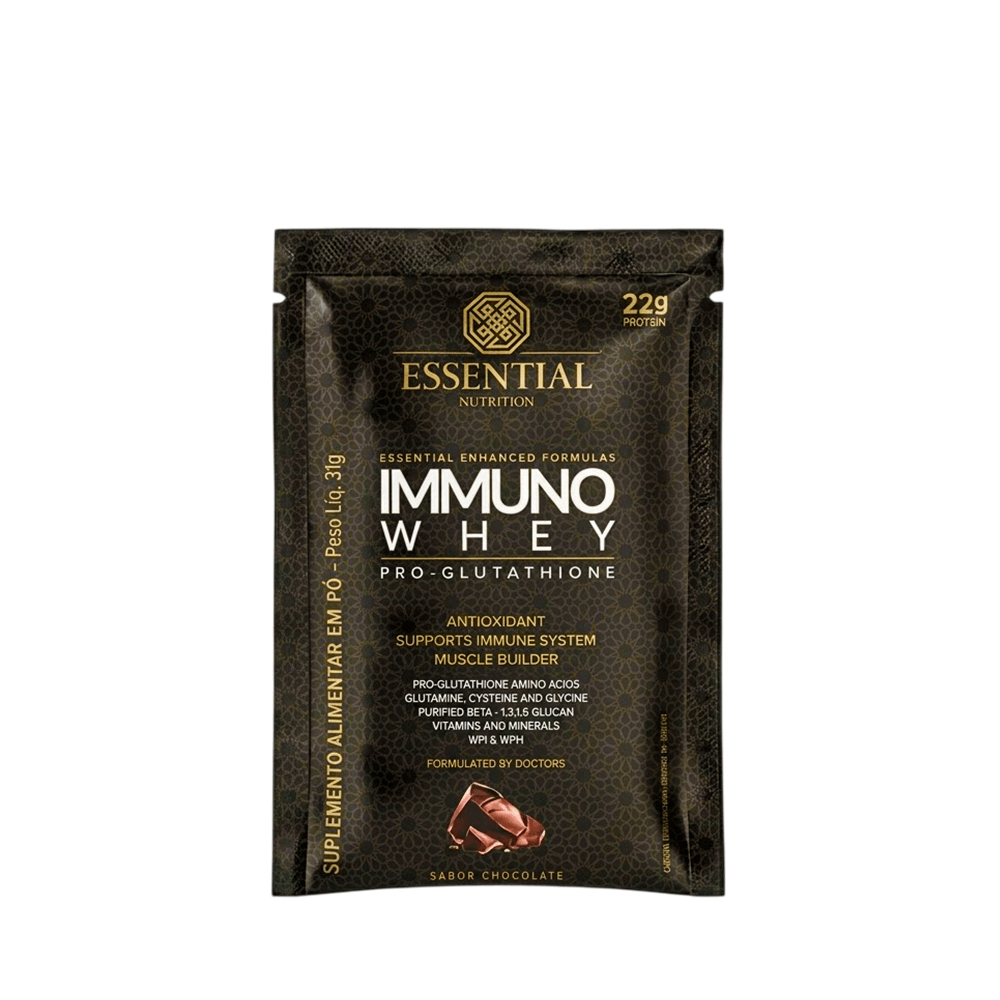 Proteína Immuno Whey Pro Glutatione Sabor Chocolate Essential Nutrition - 31g