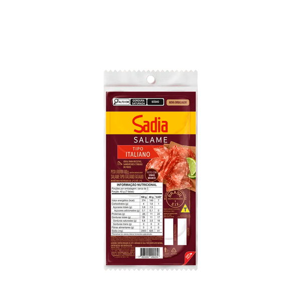 Salame Tipo Italiano Fatiado Sadia – 100g