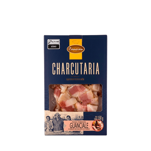 Papada Temperada Guanciale em Cubos Cancian – 150g