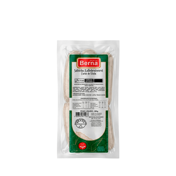 Salsicha Kalbsbratwurst de Carne de Vitela Berna – 260g